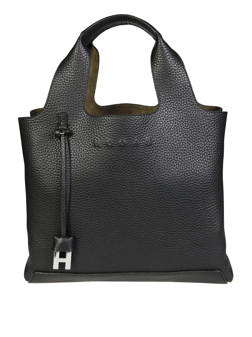 Hogan Structured Pebbled Shoulder Bag With Versatile Design
