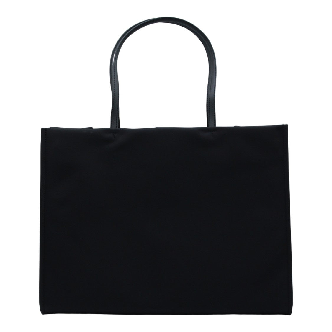 Tory Burch Structured Black Tote Bag With Embossed Logo