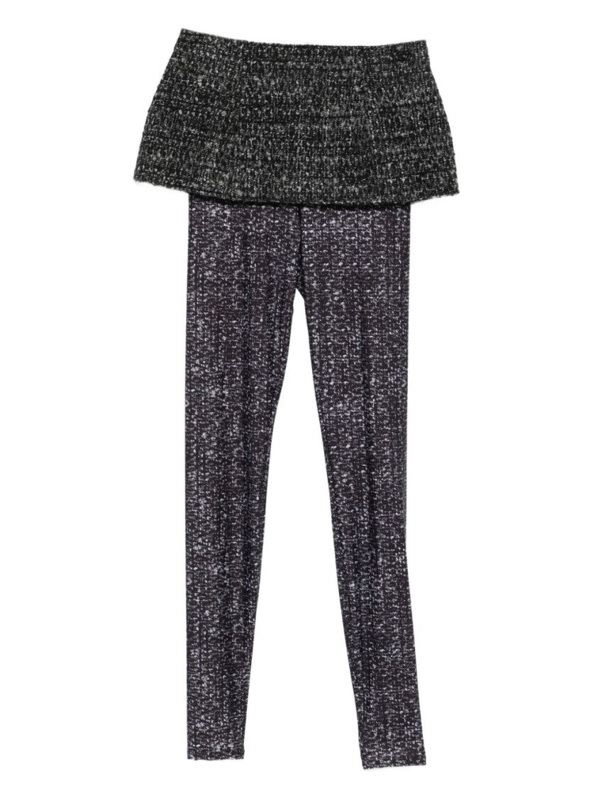 Diesel Straight-Leg Trousers With Textured Mini-Skirt Overlay