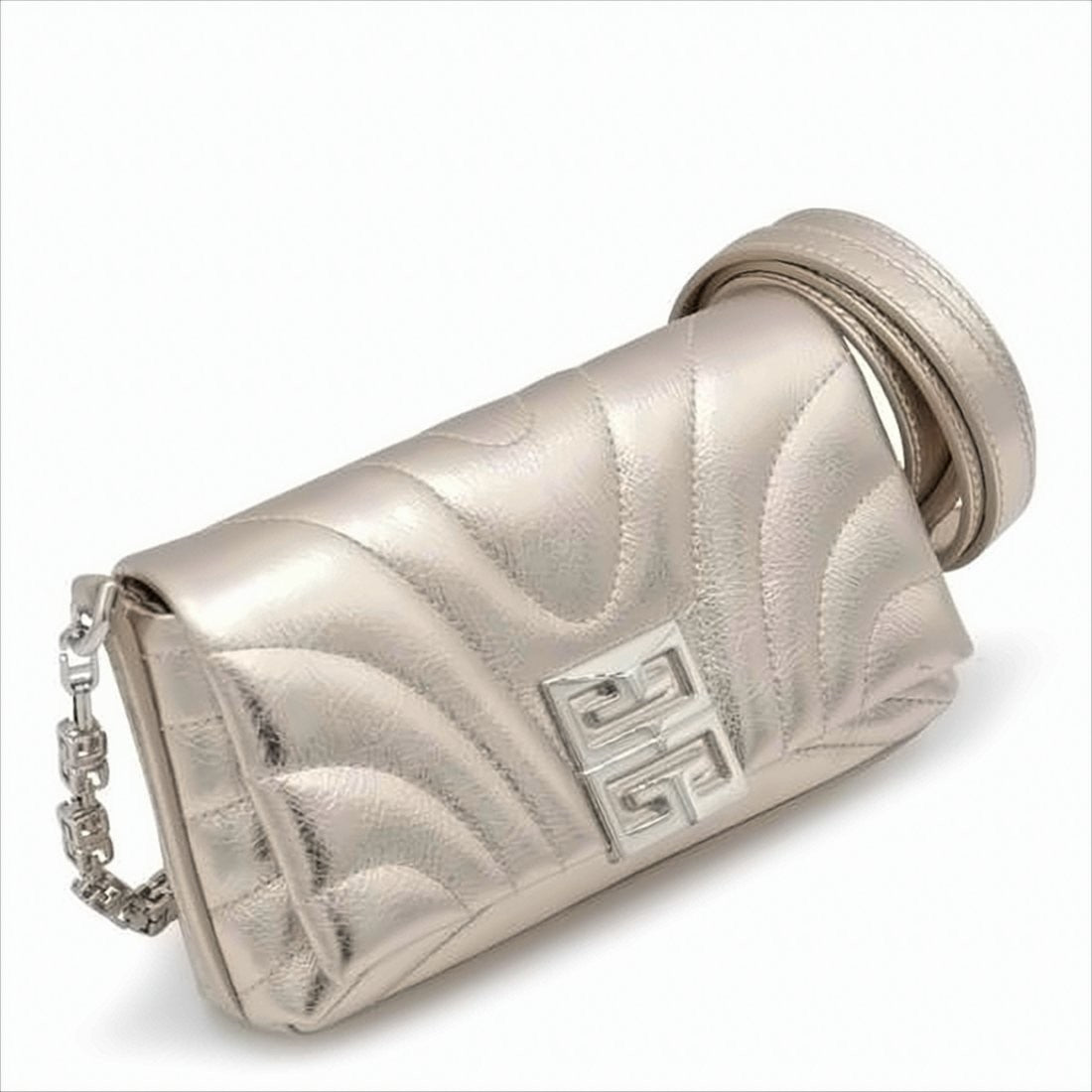 Givenchy Metallic Quilted Calf Leather Shoulder Bag