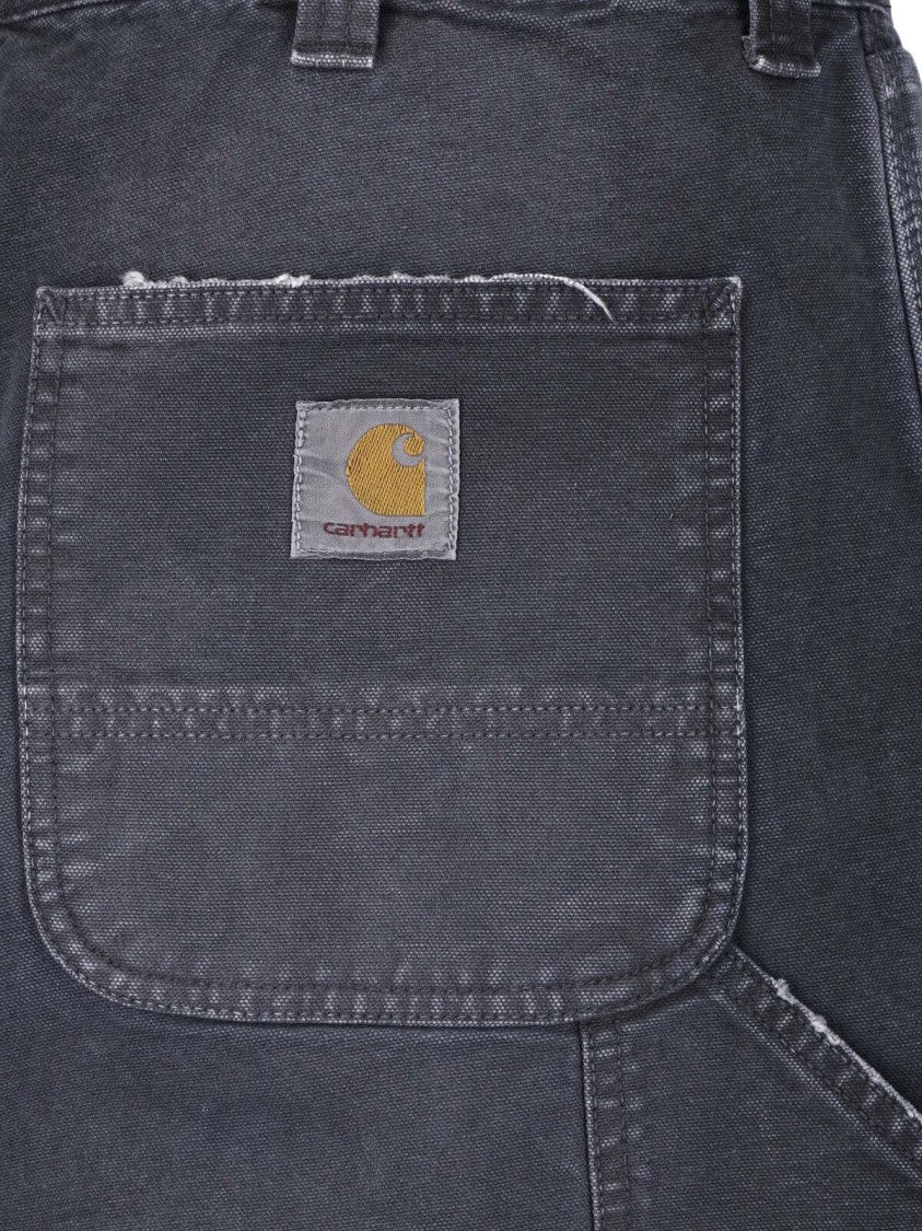 Carhartt Wip Black Og Double Knee Organic Cotton Denim Wide-Leg Pants
