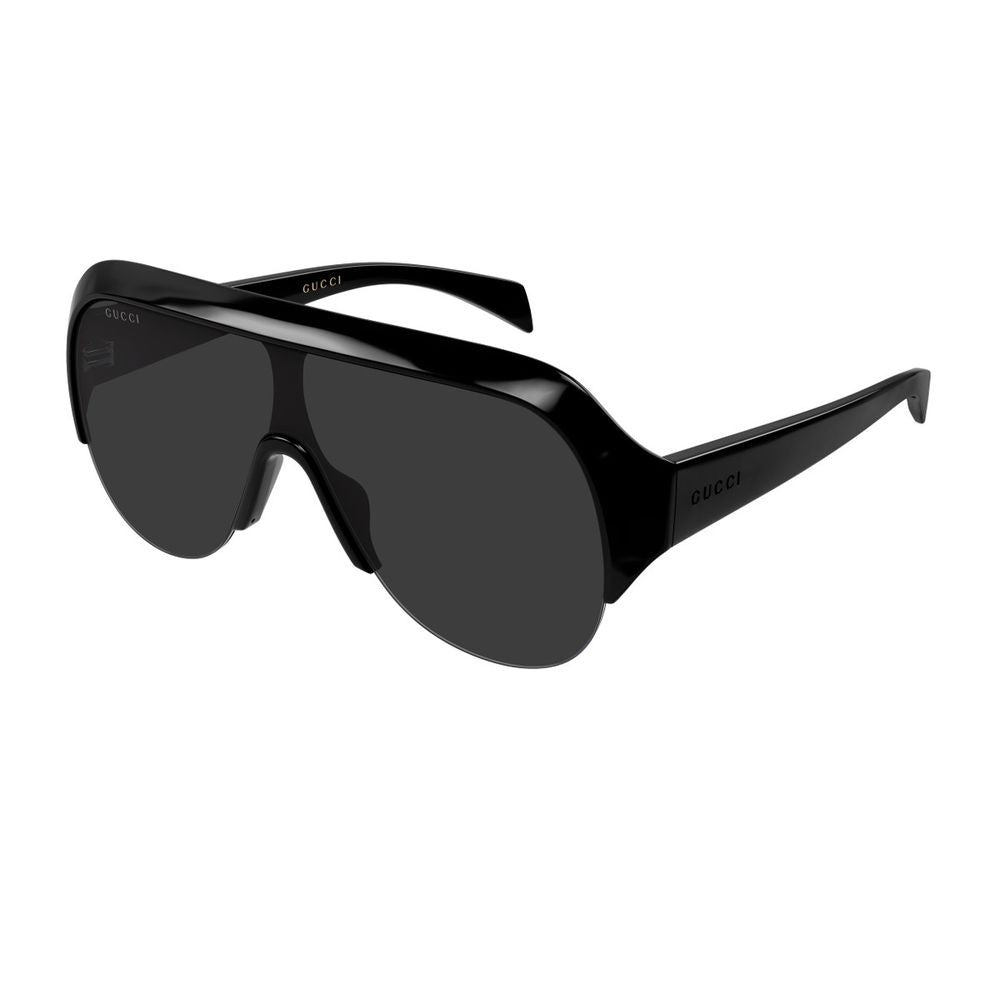Gucci Oversized Pilot Mask Sunglasses With Distinctive Logo