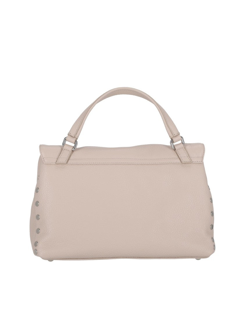 Zanellato Srl White Carnaroli Daily Pebbled Leather Handbag