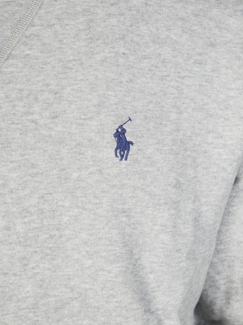 Polo Ralph Lauren Heathered Grey Long-Sleeve Knit Crewneck Sweater