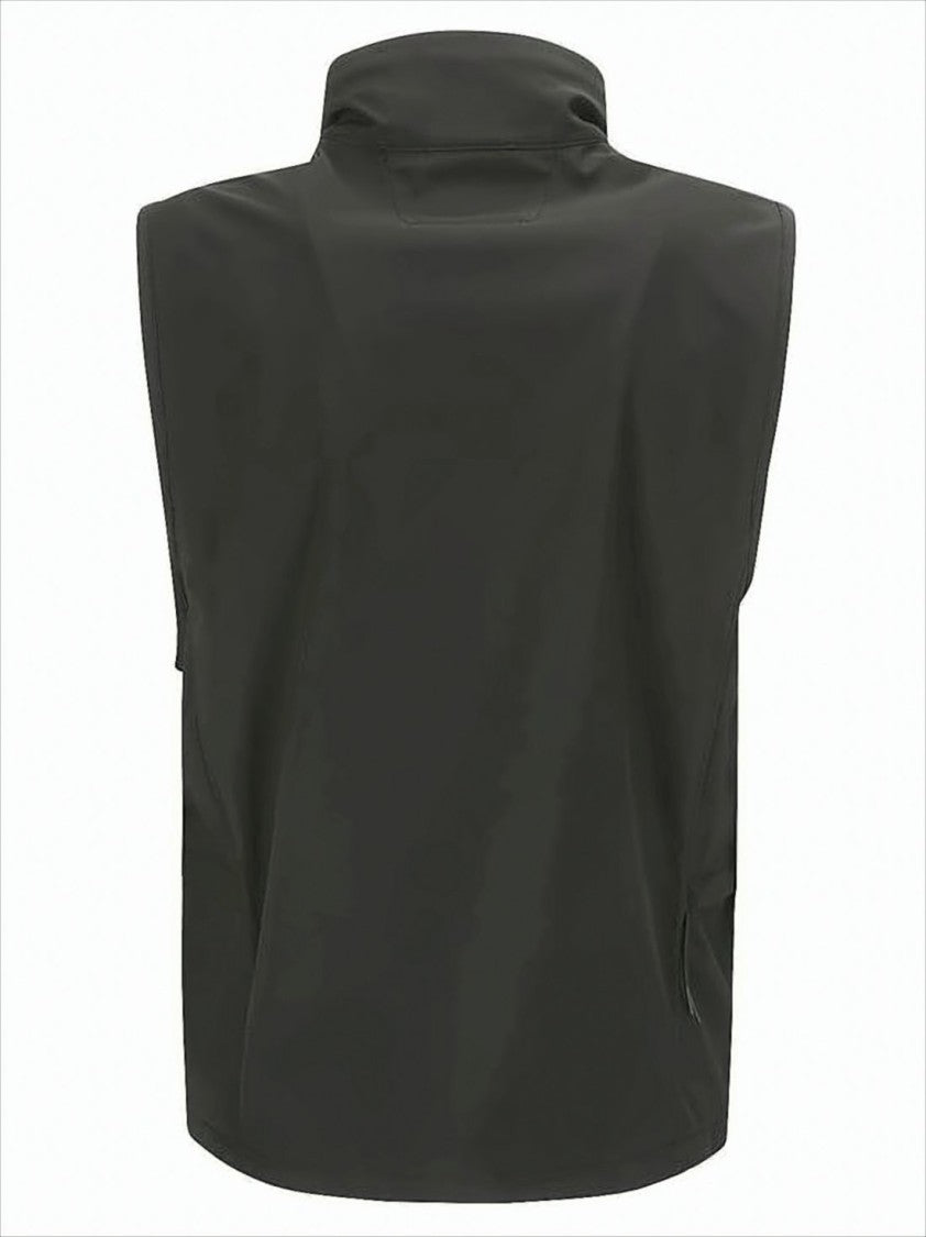 C.P. Company High Collar Sleeveless Vest With Innovative Lens Detail