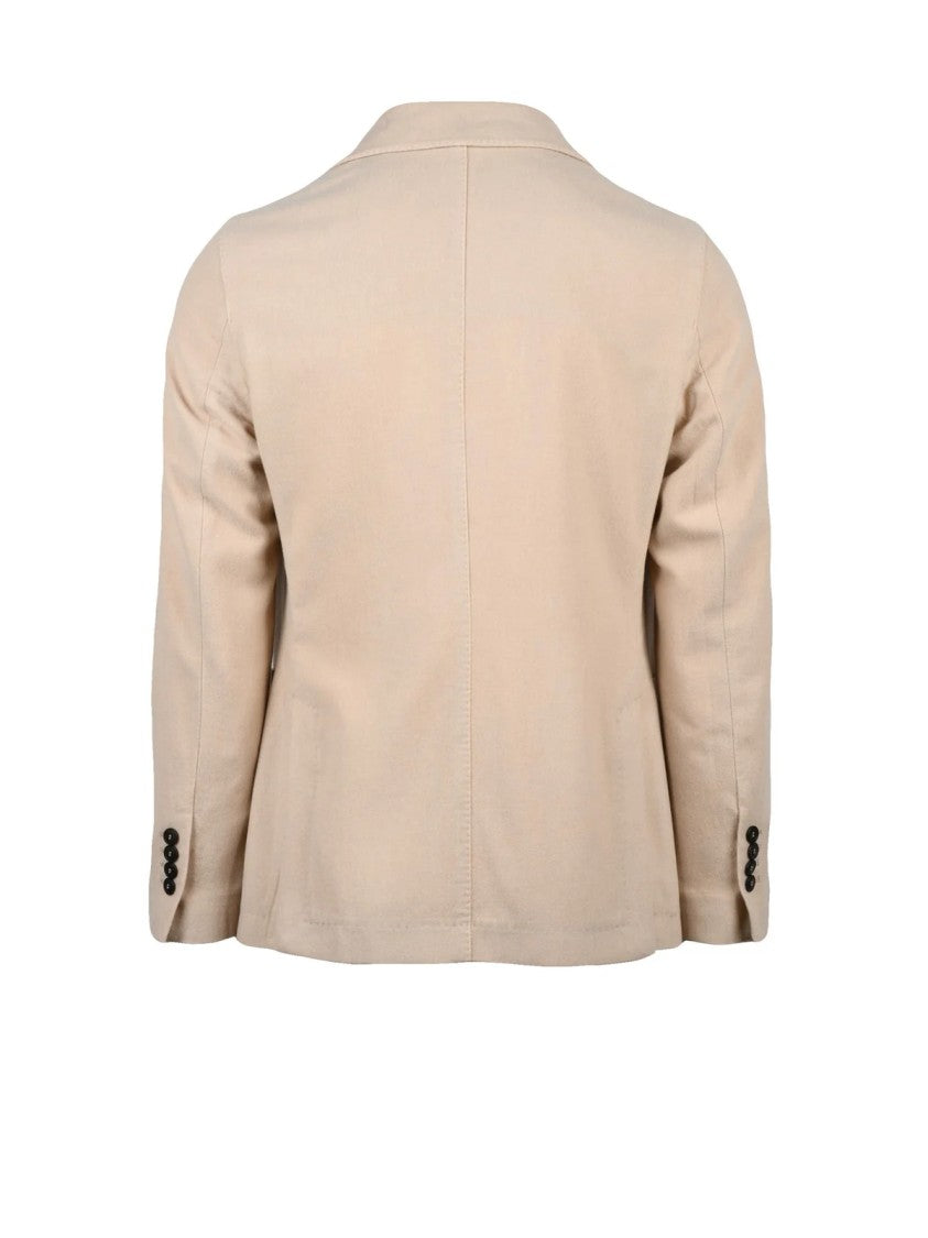 Circolo 1901 Fitted Beige Blazer With Notch Lapel And Tailored Silhouette