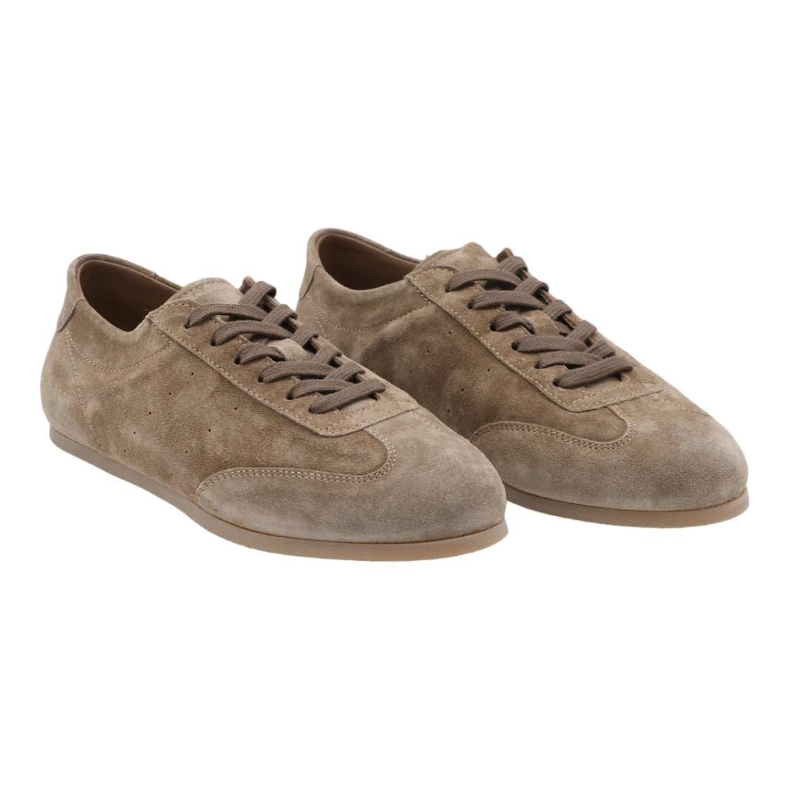 Common Projects Low-Profile Taupe Sneakers In Soft Suede