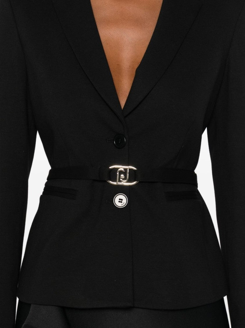 Liu Jo Tailored Black Jacket With Structured Silhouette