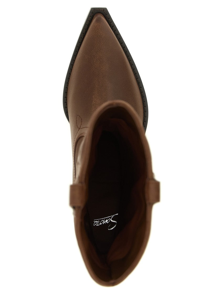 Sonora 'Yuma' Napped Calfskin Pointed Boots