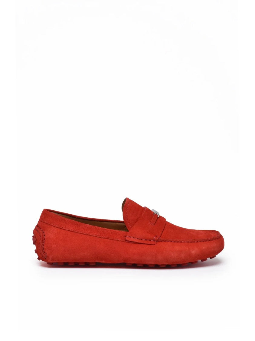 Ferragamo Red 'Grenoble' Leather Loafers