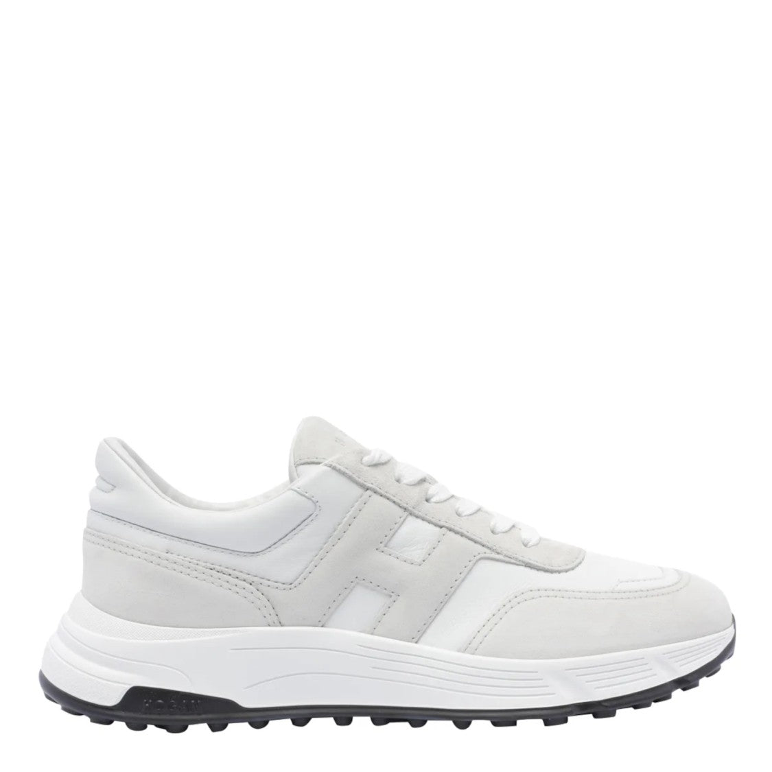 Hogan Chunky White Sneakers With Suede Accents