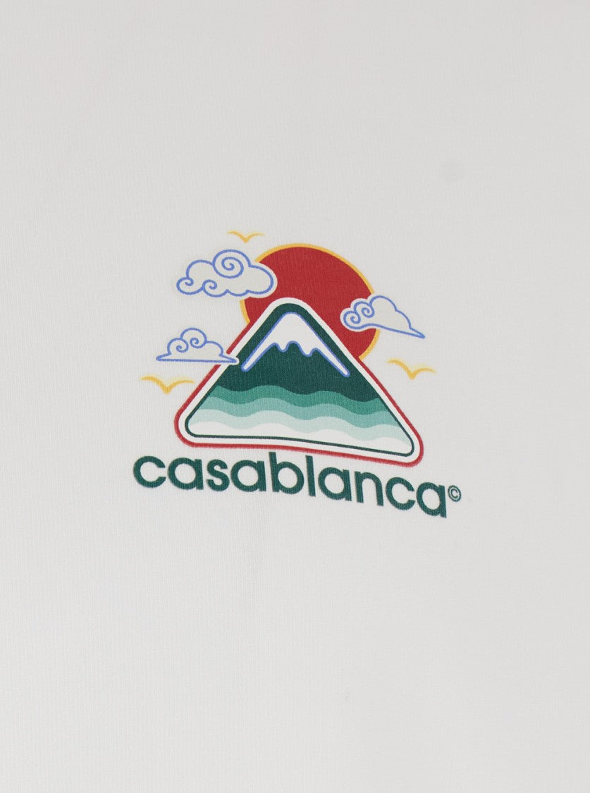 Casablanca Montagne Ondulée Screen Printed T-Shirt
