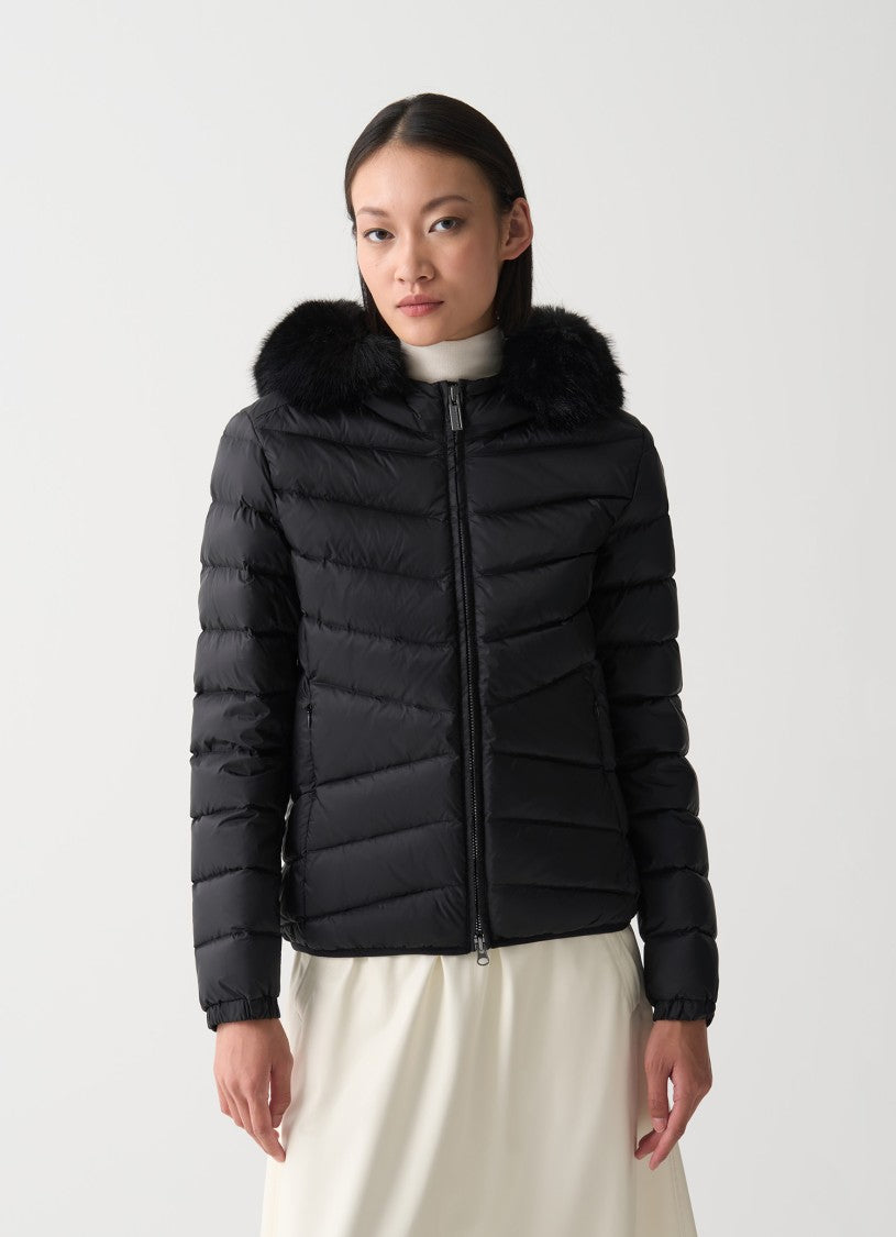 Colmar Originals Quilted Jacket With Synthetic Fur Trim