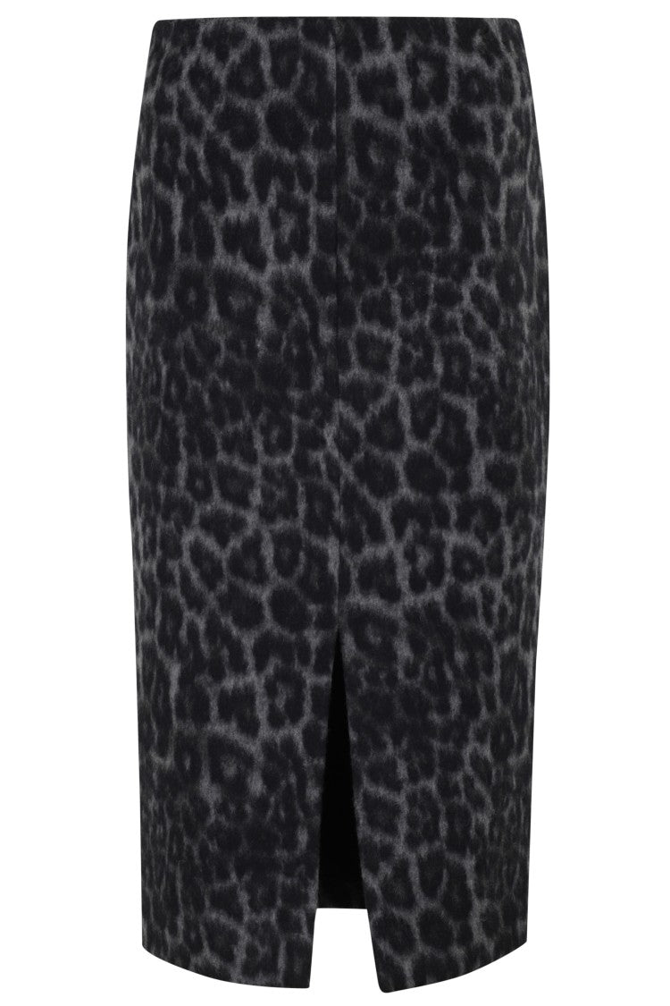 Federica Tosi Spotted Wool Longuette Skirt