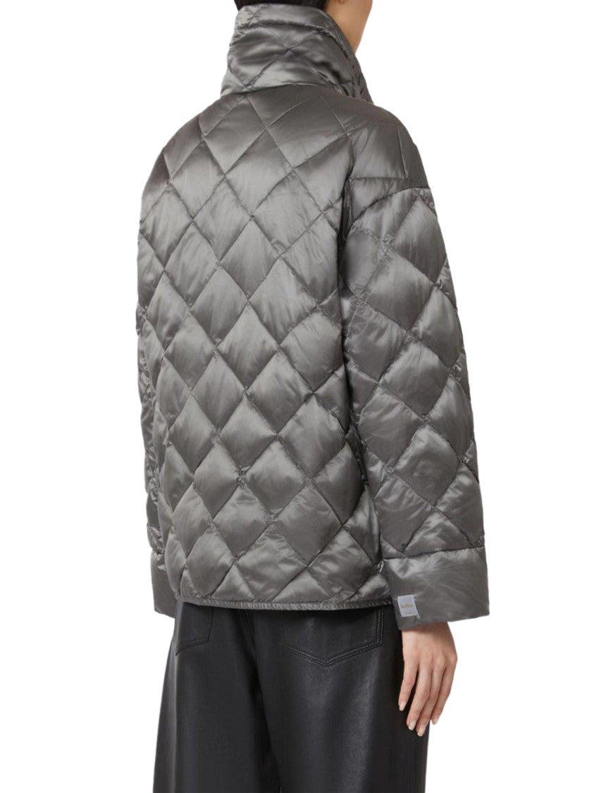 Max Mara Short Padded Jacket With Quilted Diamond Pattern