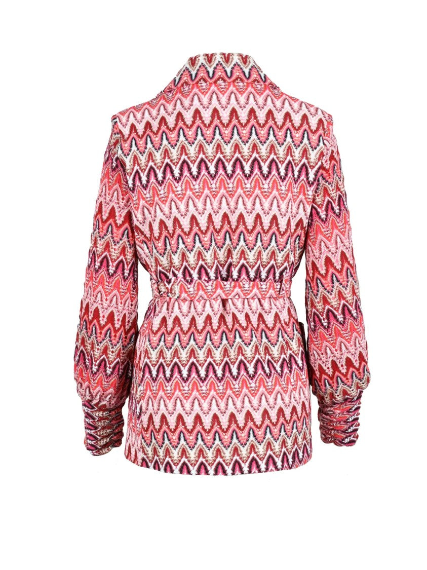 Motel Metallic Zigzag Pattern Jacket With Tailored Fit