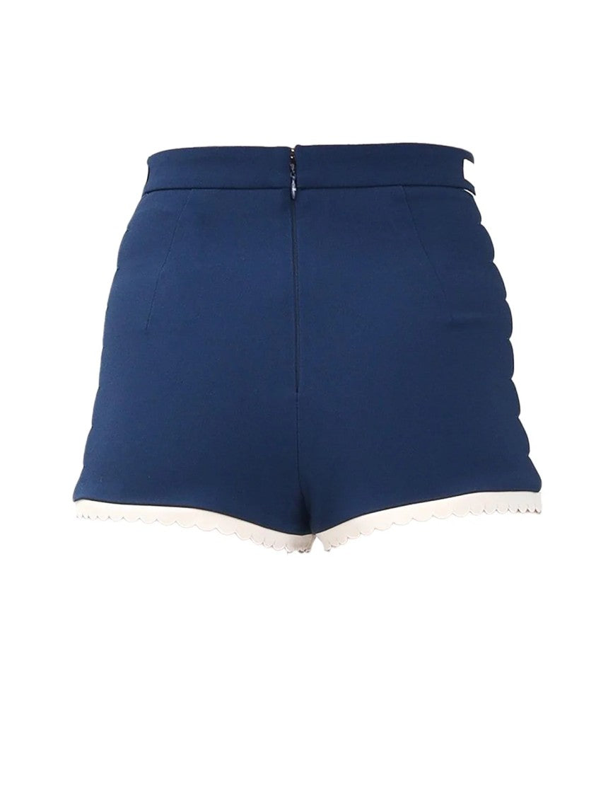 Elisabetta Franchi Blue Polyester Elastane Women Shorts