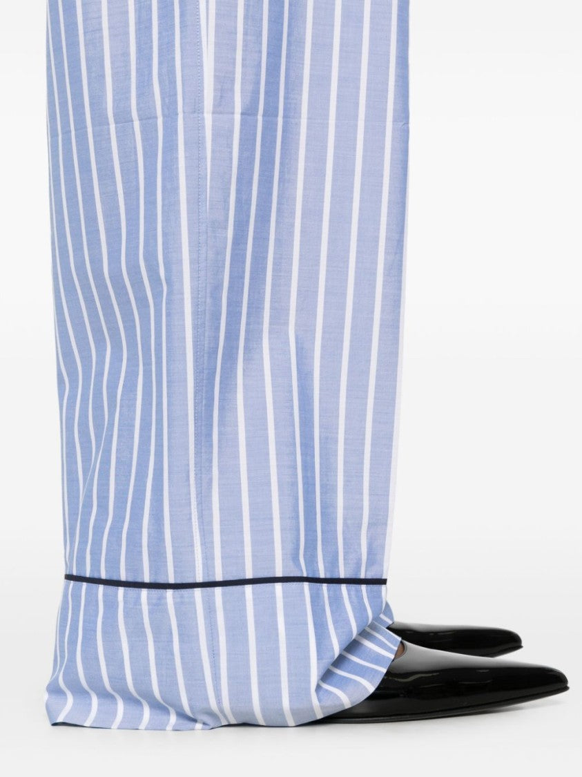 Prada Classic Striped Trousers With Relaxed Fit