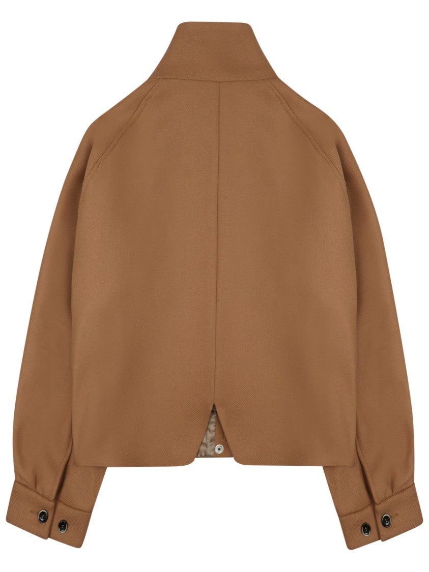 Nine In The Morning Structured High Collar Wool-Blend Jacket