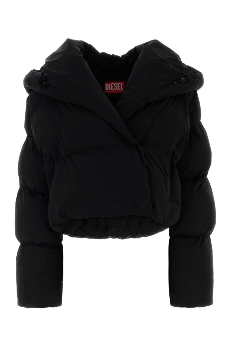 Diesel Black Stretch Polyester W-Iley Padded Jacket
