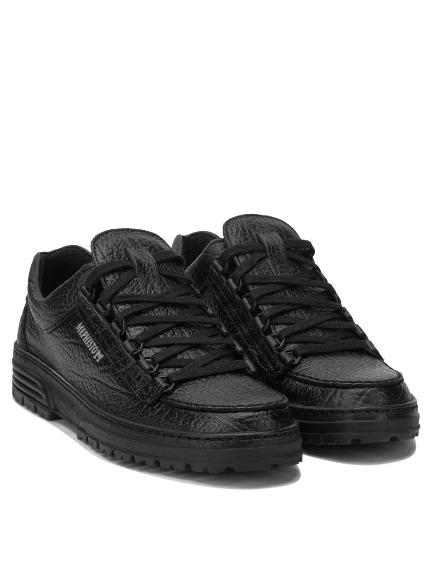 Mephisto Textured Leather Low-Profile Sneakers