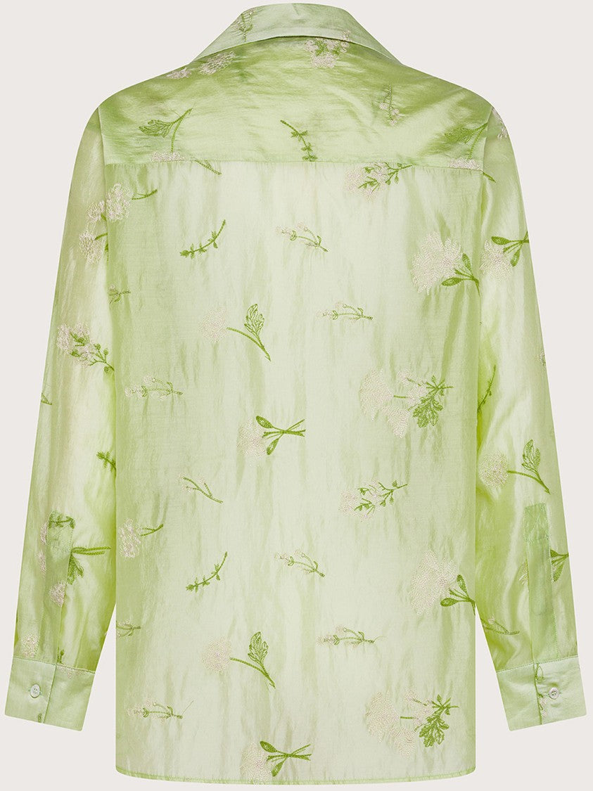 Seventy Venezia Pale Green Floral Lightweight Shirt