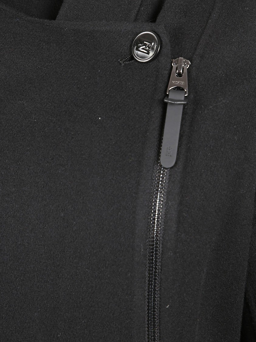 Mackage Asymmetrical Zip Coat With Flared Silhouette