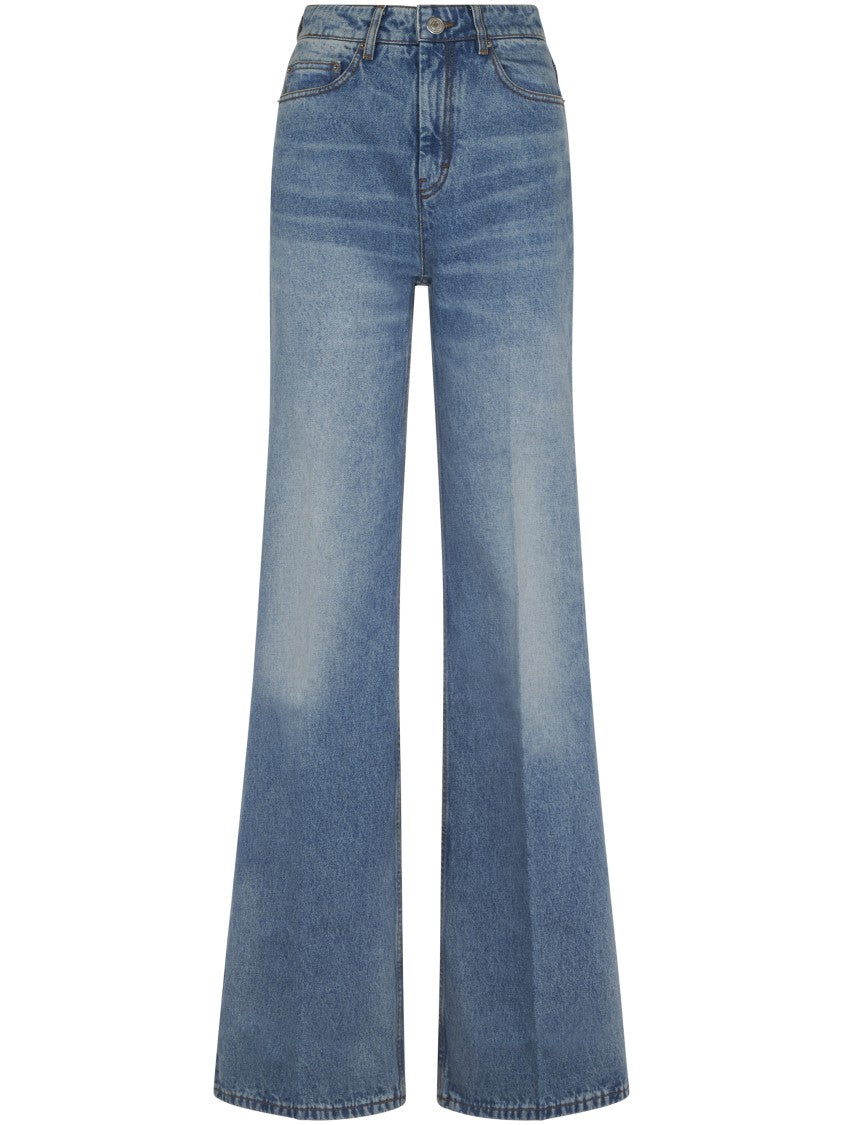 Ami Flare Fit Jeans With High Waist