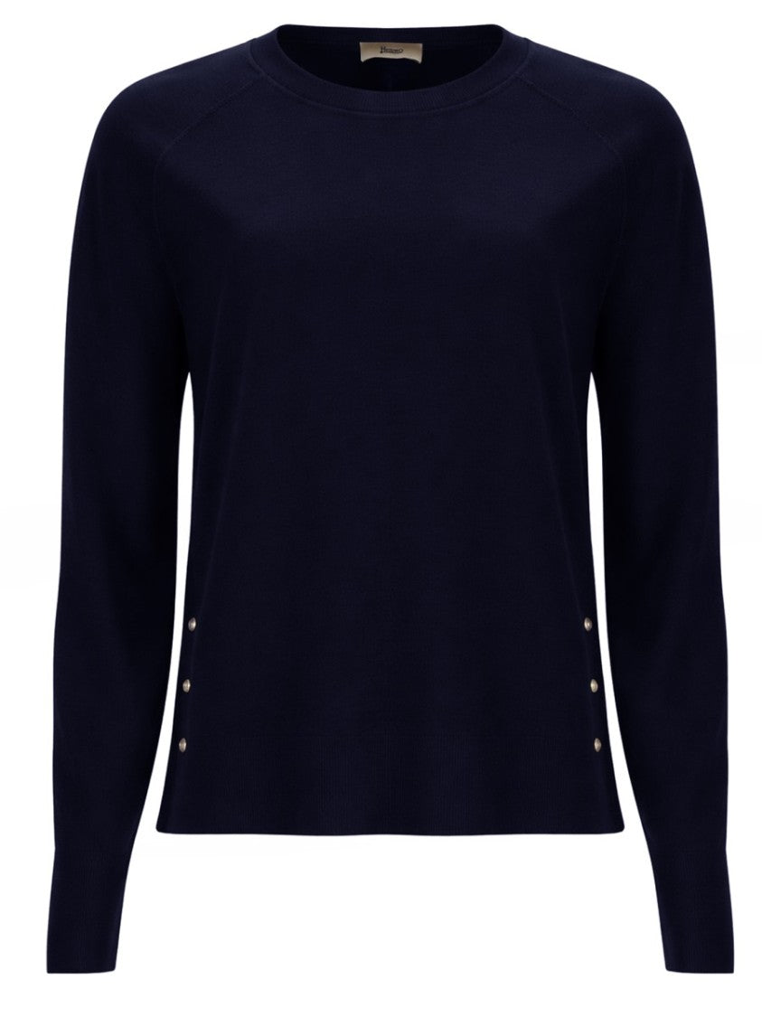 Herno Lyocell-Cotton Side Button Top