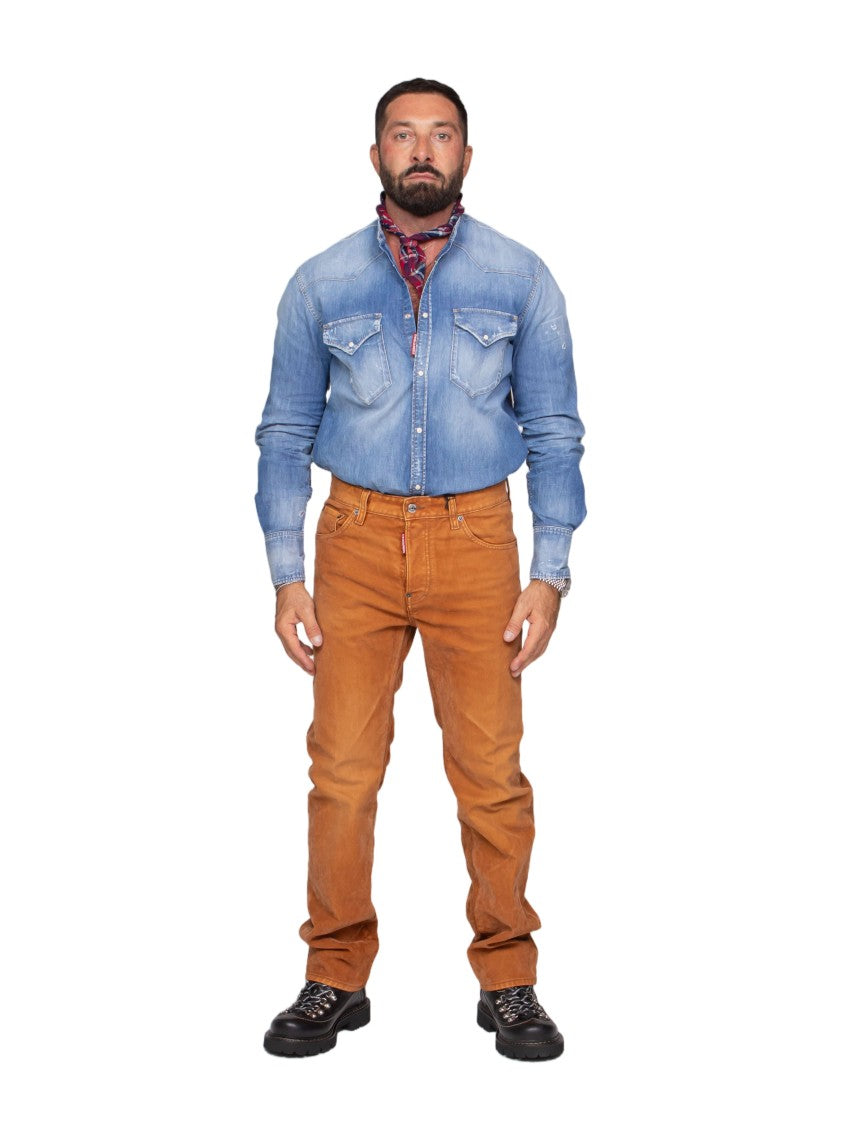 Dsquared2 Canadian Distressed Denim Shirt