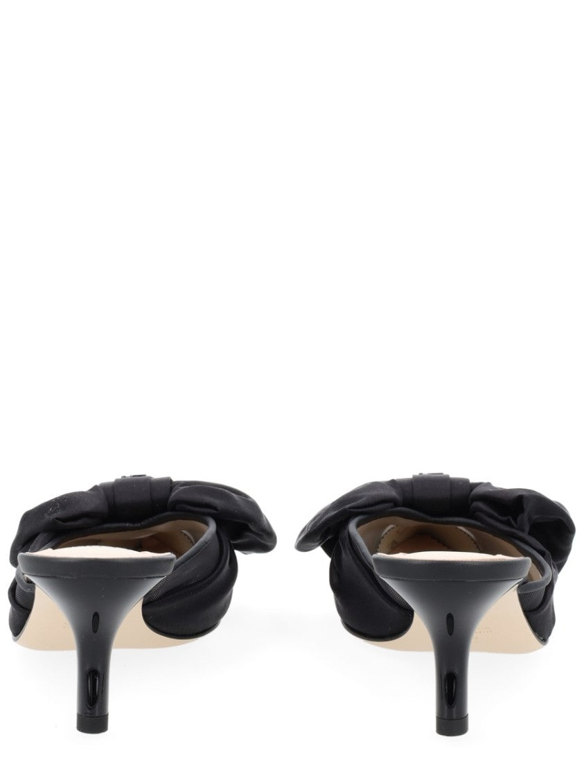 Fendi Colibrì Pointed-Toe Bow Sabot Mules