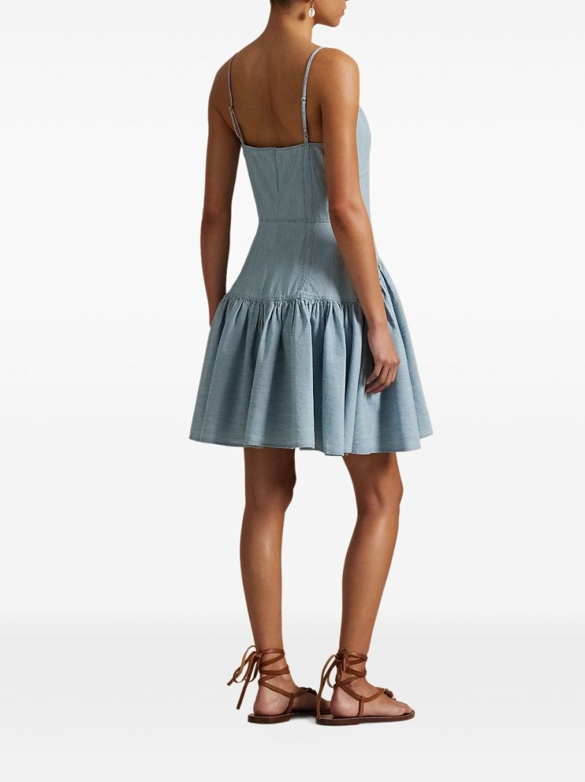 Polo Ralph Lauren Fitted Bodice Mini Dress