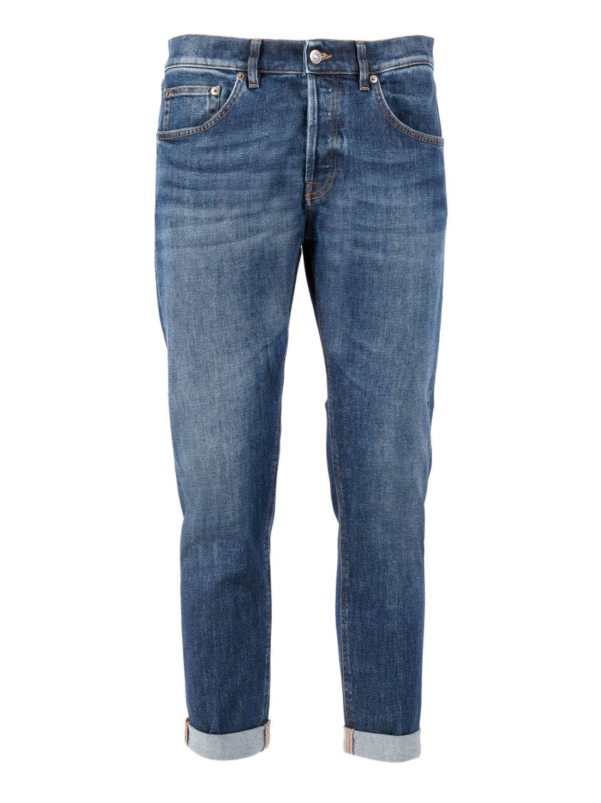 Dondup Medium Blue Icon Rolled Jeans