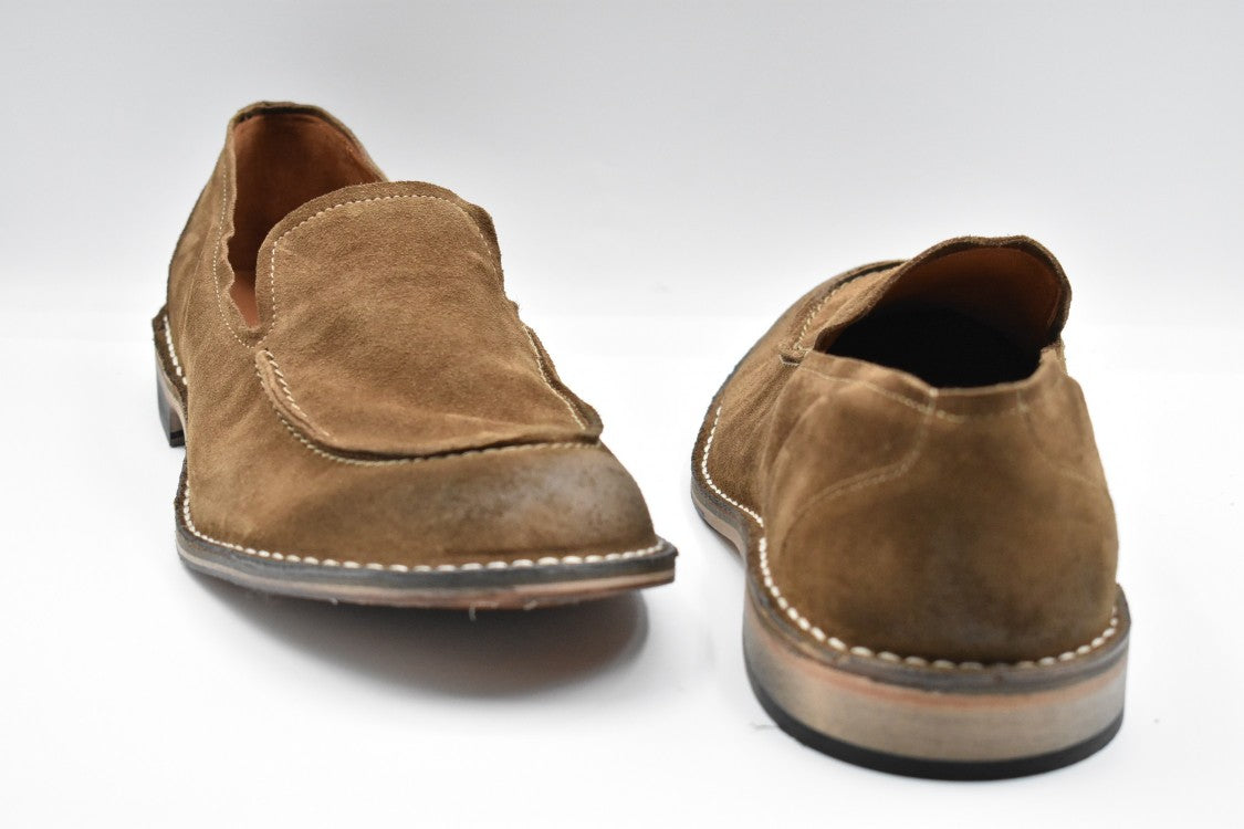 Ernesto Dolani Brandy Leather Moccasins With Round Toe Design