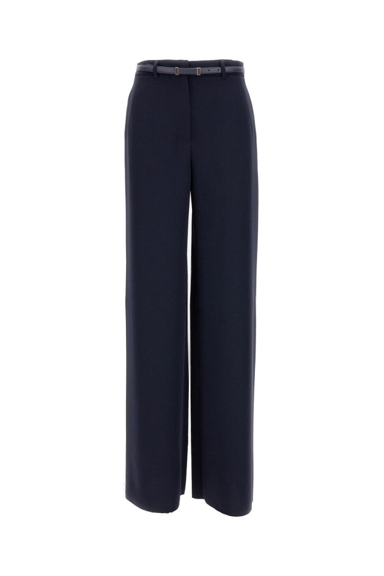 Max Mara Wide-Leg Trousers With Leather Belt