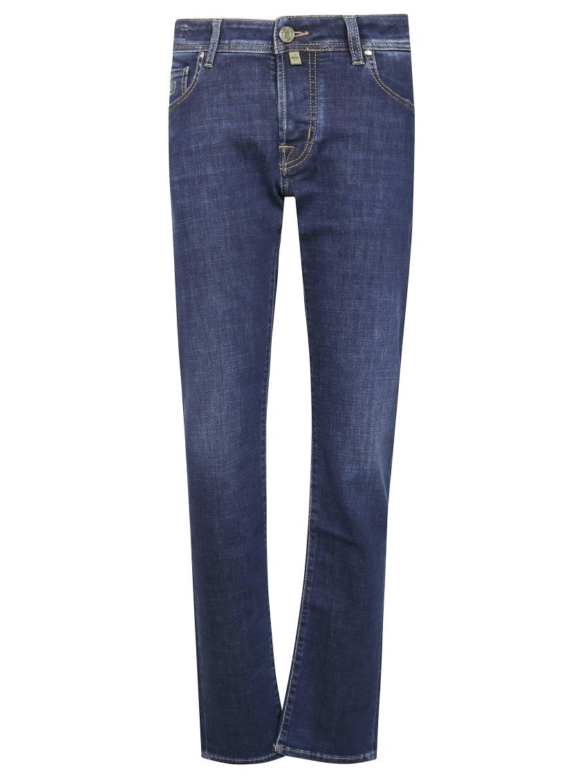 Jacob Cohen Deep Indigo Slim-Fit Jeans With Classic Five-Pocket Design