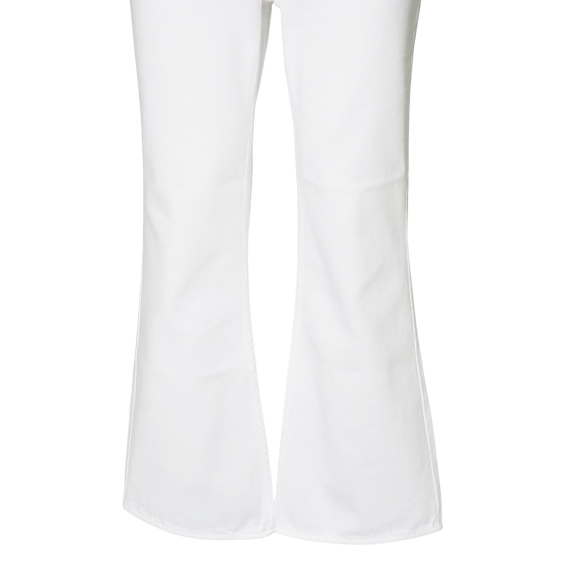 Aspesi White Cotton Denim Straight Trousers