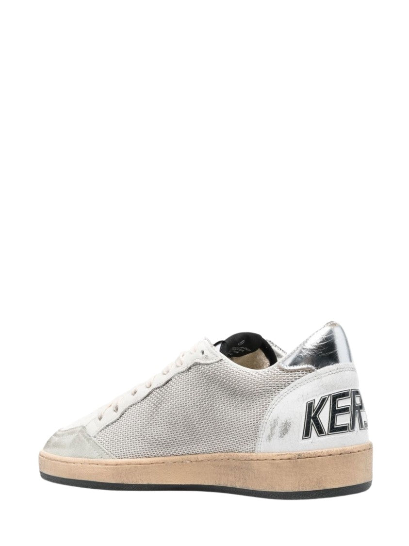 Golden Goose Black Iconic Star Detail Grey Mesh Low-Top Sneakers