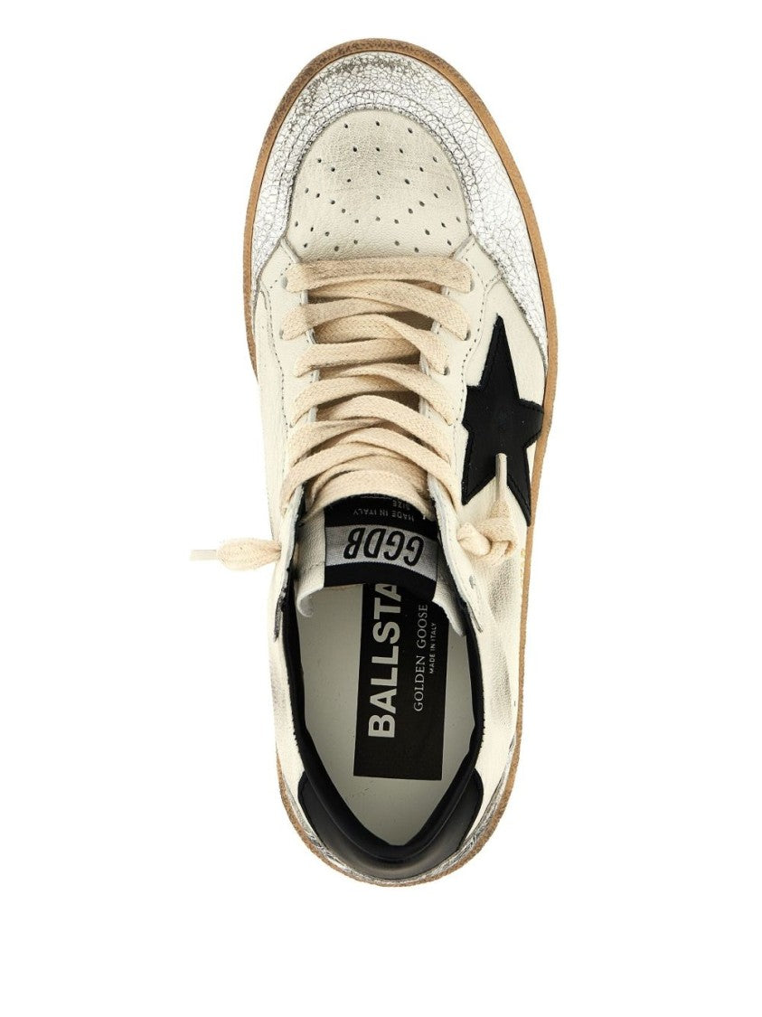 Golden Goose Low-Top Sneakers With Distressed Metallic Finish