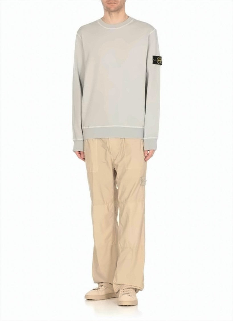 Stone Island Long-Sleeve Crewneck Shirt With Subtle Logo Patch