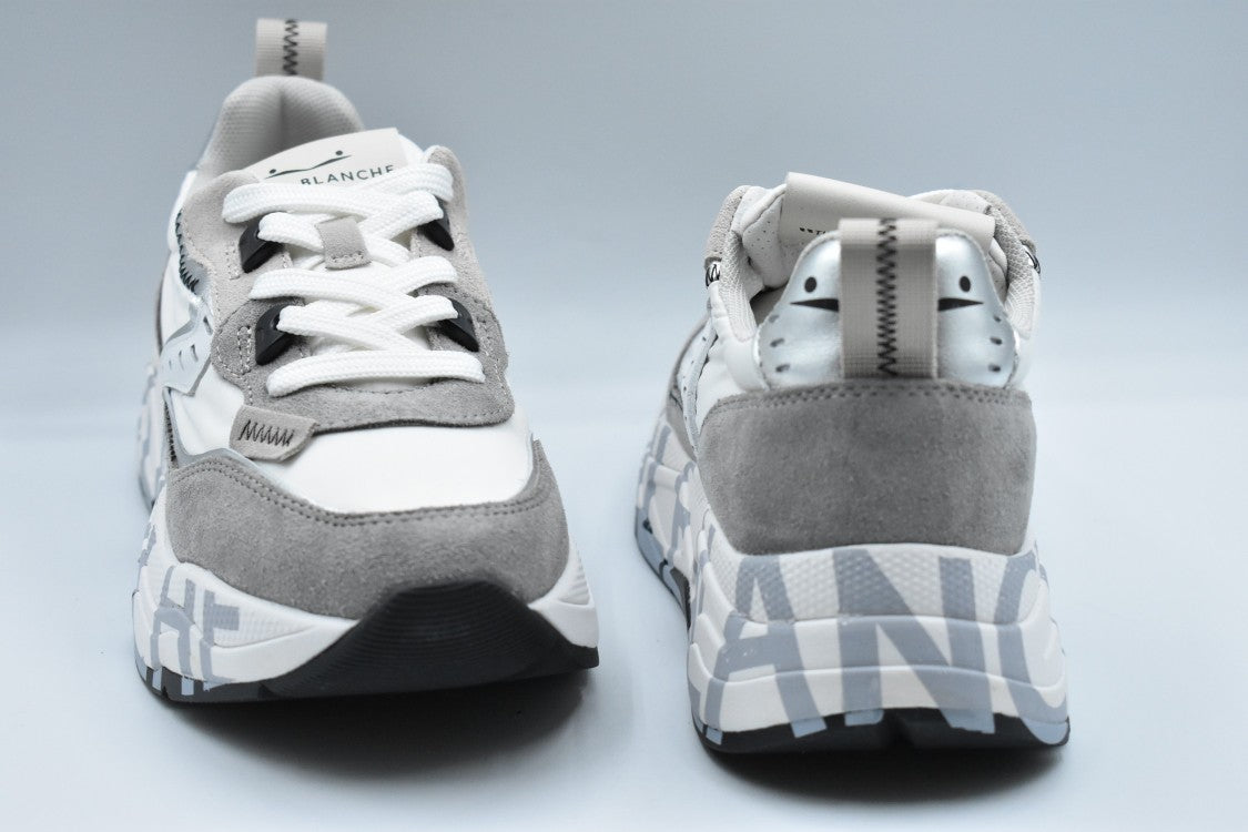 Voile Blanche Laced Sneakers With Textured Upper