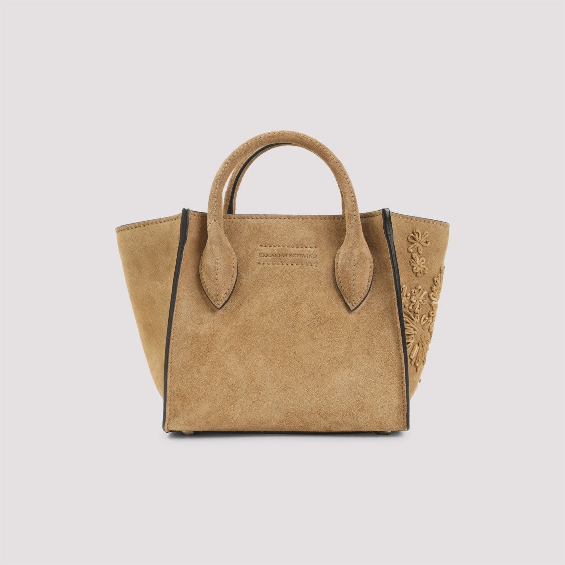 Ermanno Scervino Chipmunk Brown Bovine Leather Maggie Bag