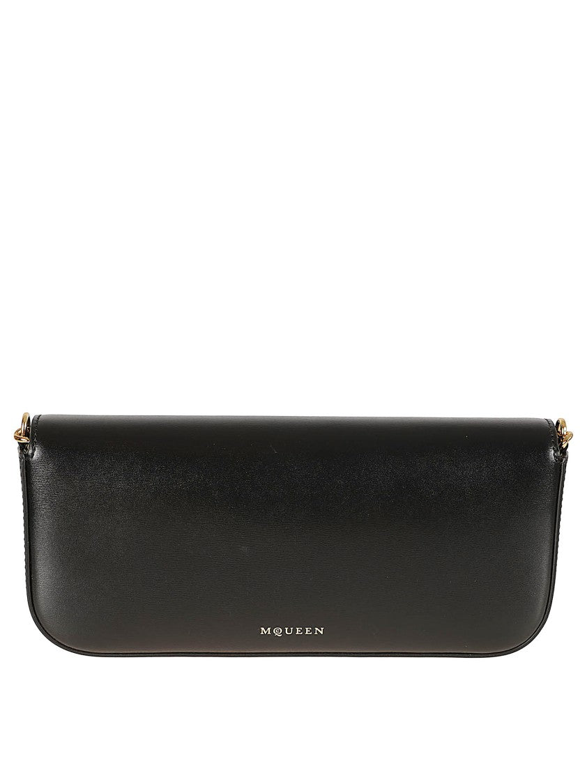 Alexander Mcqueen Elongated East-West Black Calf Leather Bag