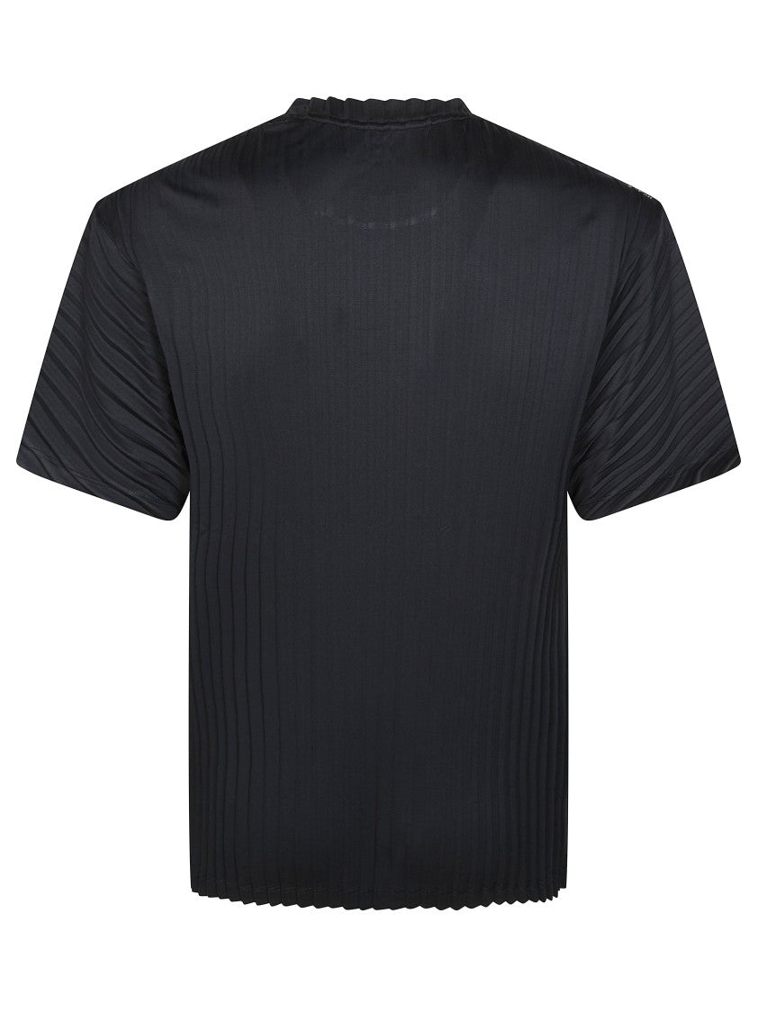 Satisfy Black Auralite Pleated Textured T-Shirt