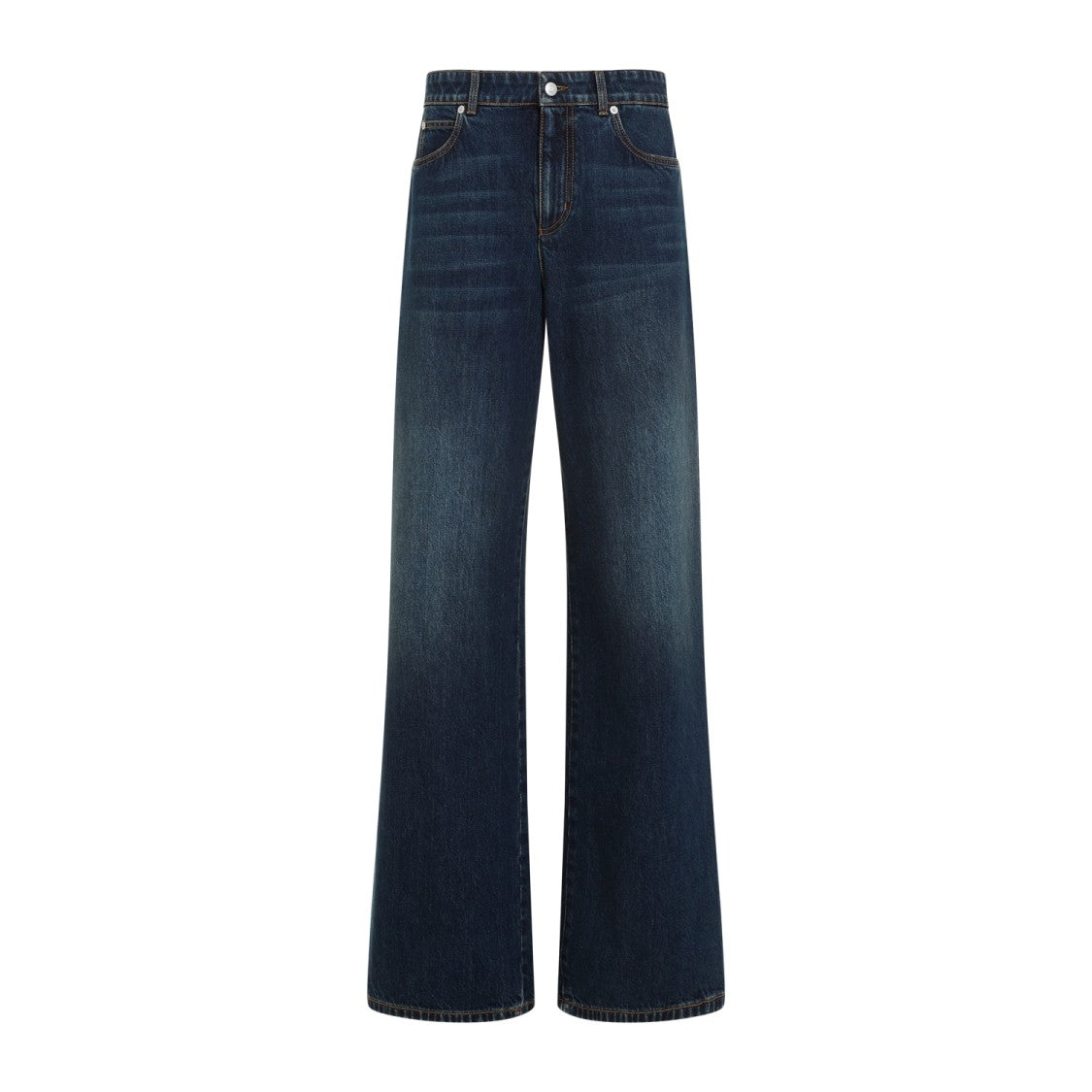 Alexander Mcqueen Dark Blue Cotton Jeans