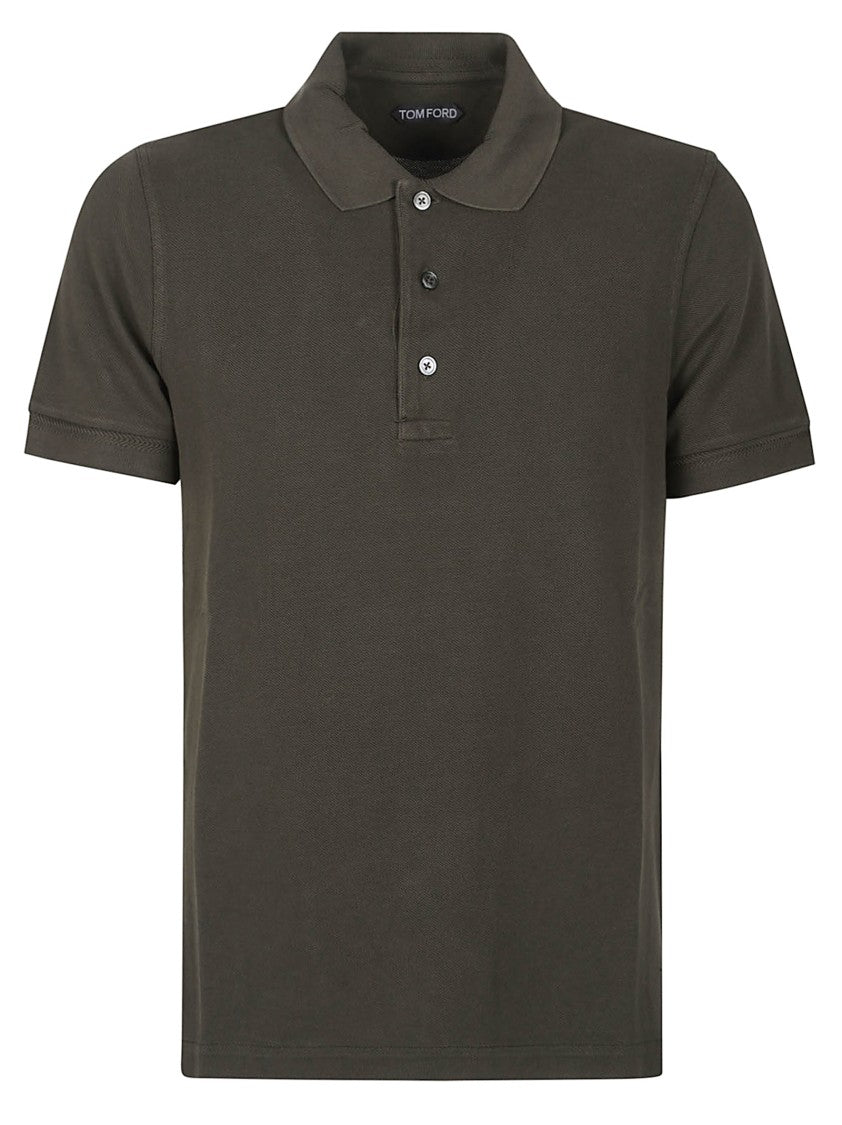 Tom Ford Brown Minimalist Lyocell Polo Shirt