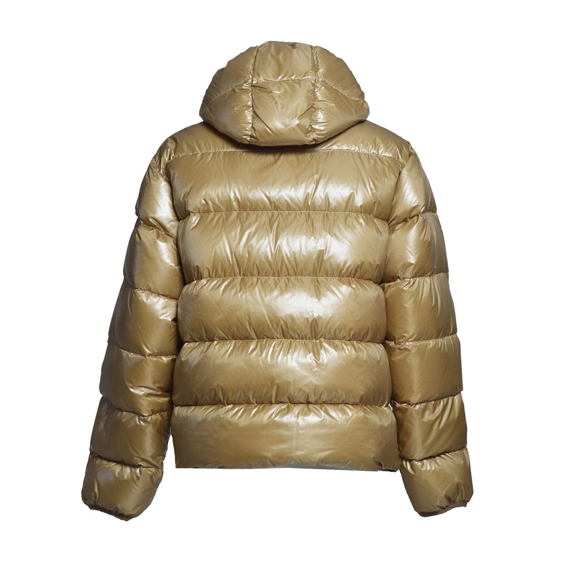Aspesi Budd Puffer Jacket In Shiny Beige Fabric