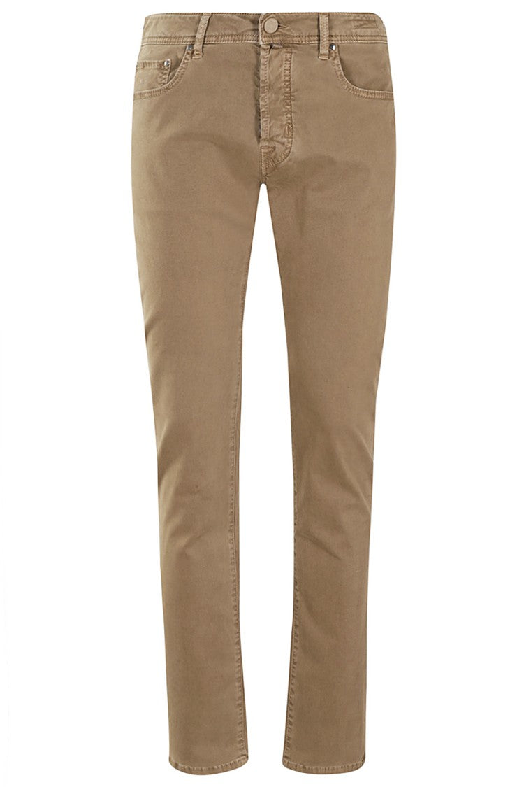 Jacob Cohen Stretch Gabardine Trousers With Elegant Detailing