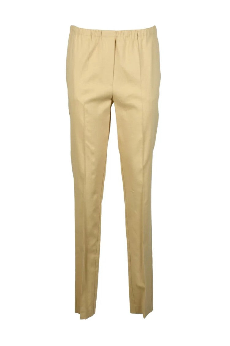 Alysi Linen Viscose Stretch Trousers - Cream