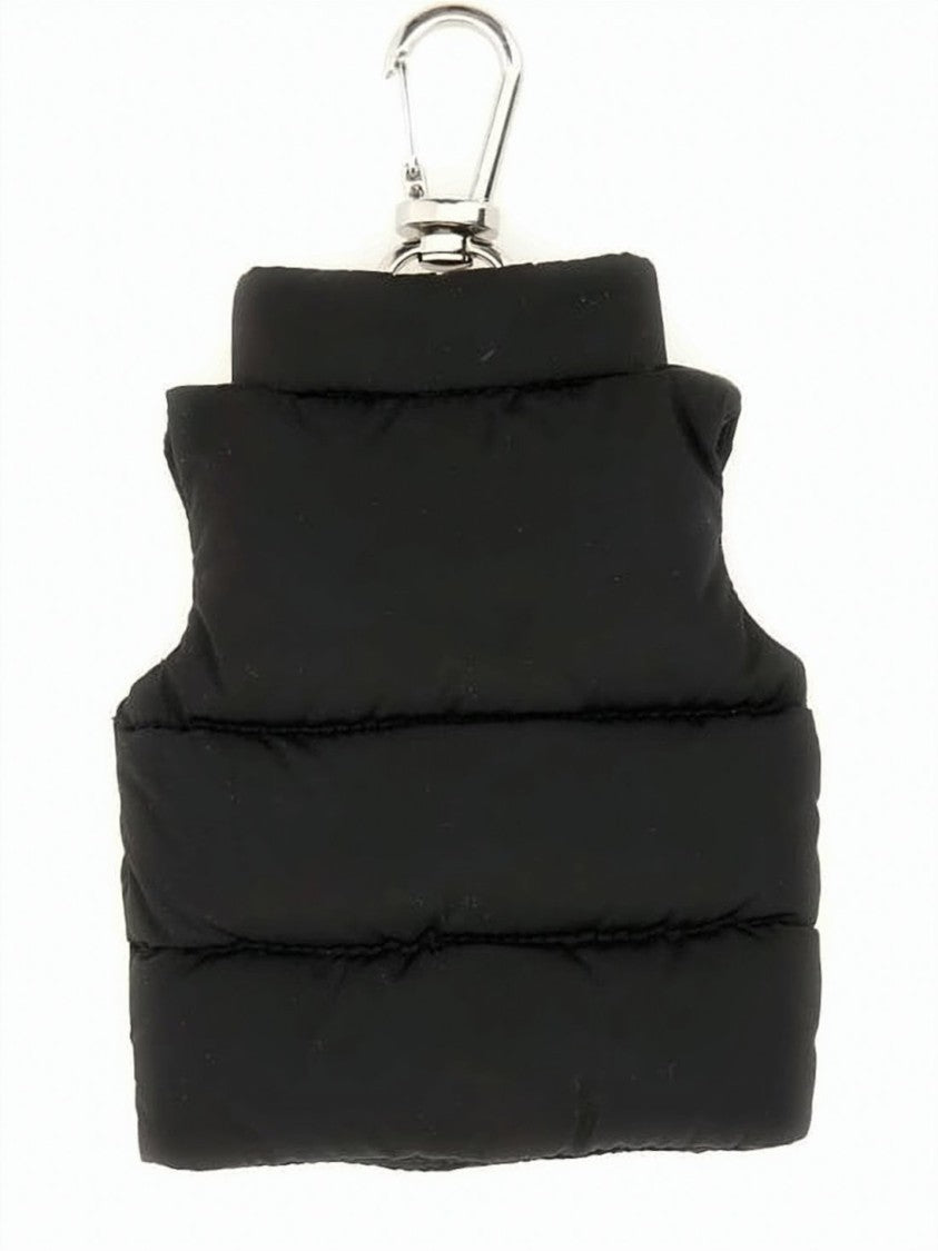 Moncler Miniature Padded Vest Keyring With Moncler Logo